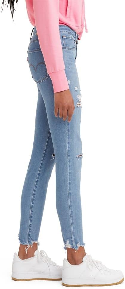 Женские джинсы скинни Levi's 721 с высокой талией, Medium Indigo Worn In — фото 2