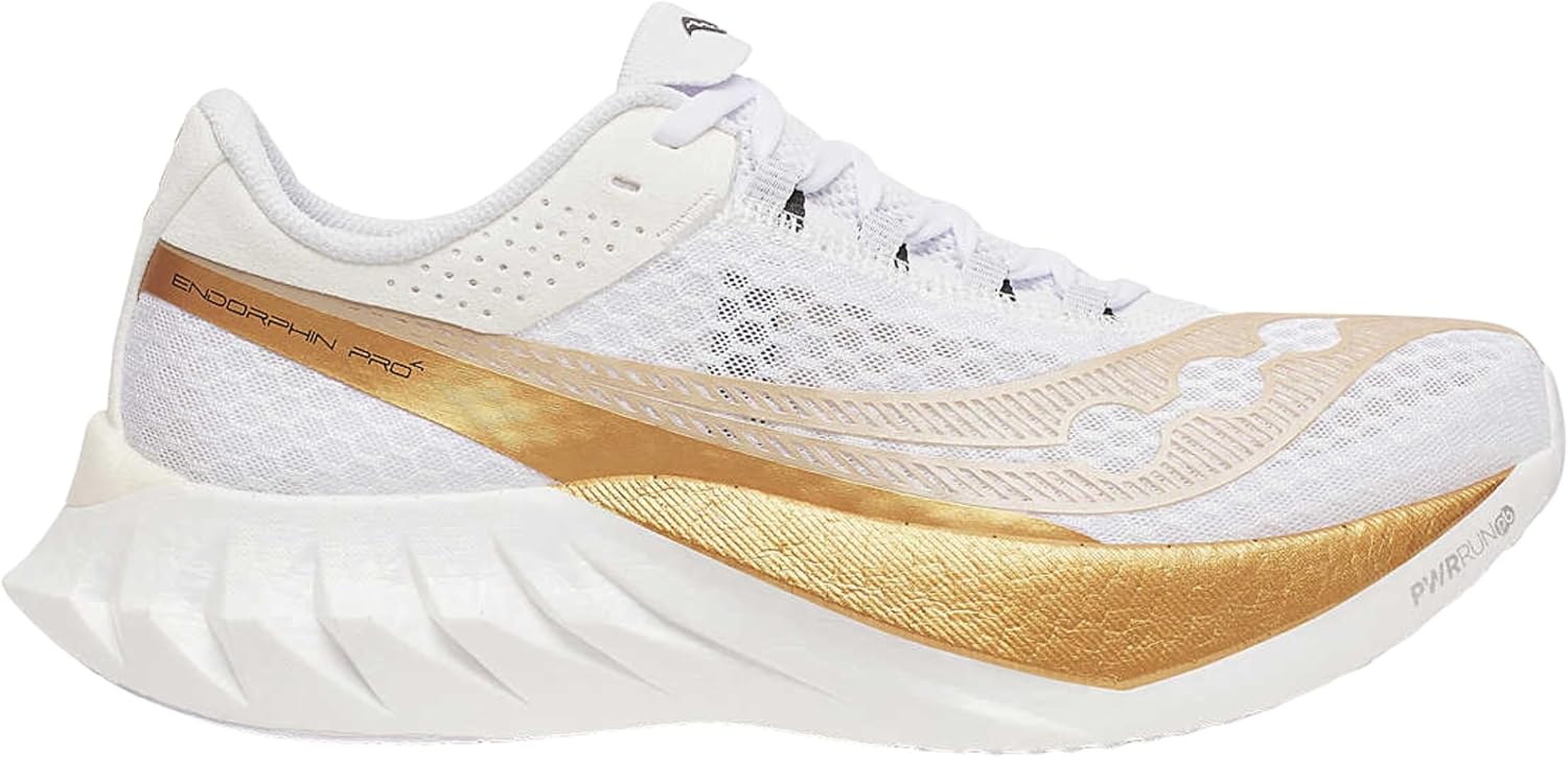 Кроссовки Saucony Endorphin Pro 4 для мужчин, белый/золотой — фото 2