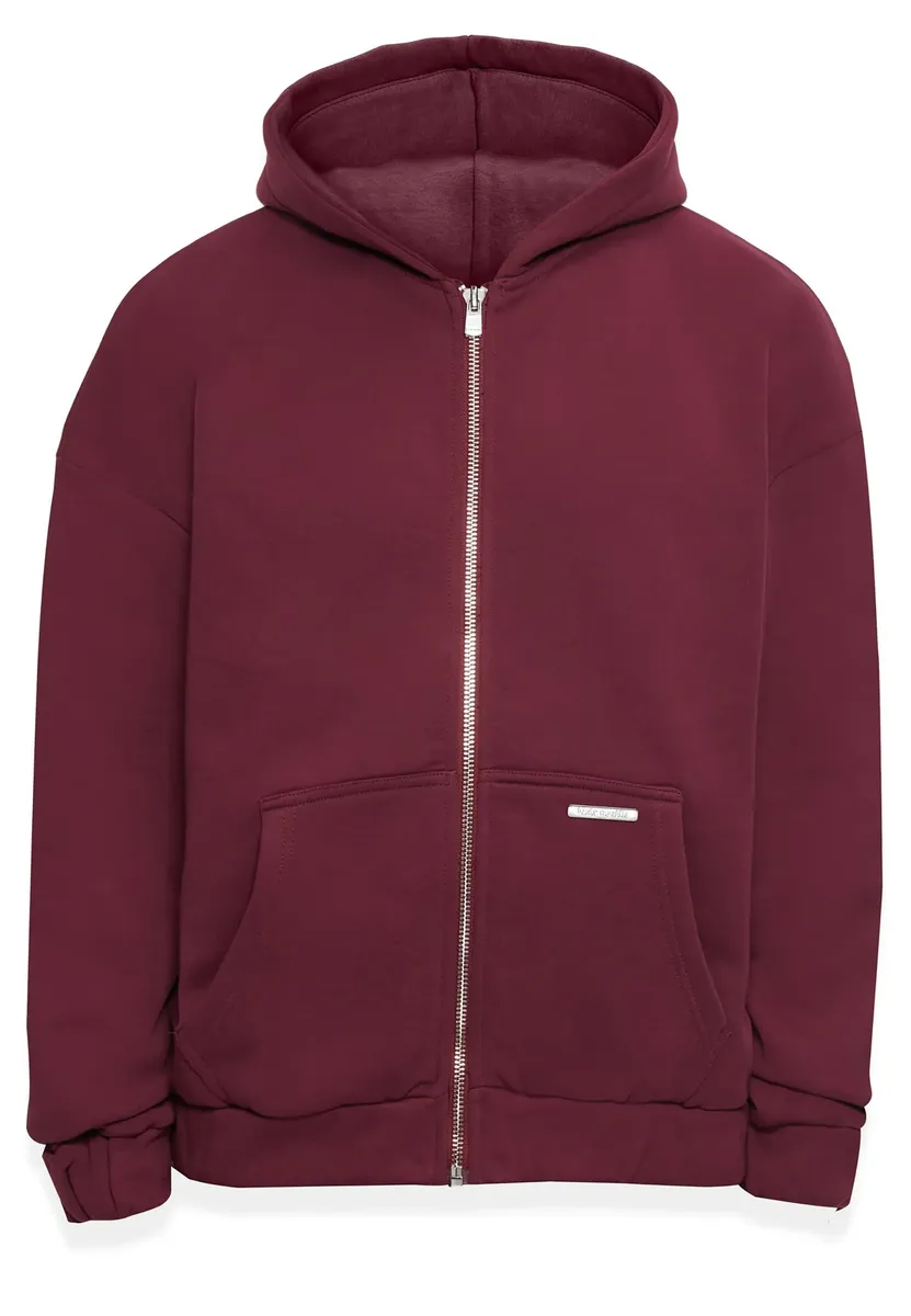 

Толстовка Dropsize "Мужская толстовка с капюшоном Dropsize Bazix Republiq Super Heavy Blank на молнии", цвет Burgundy