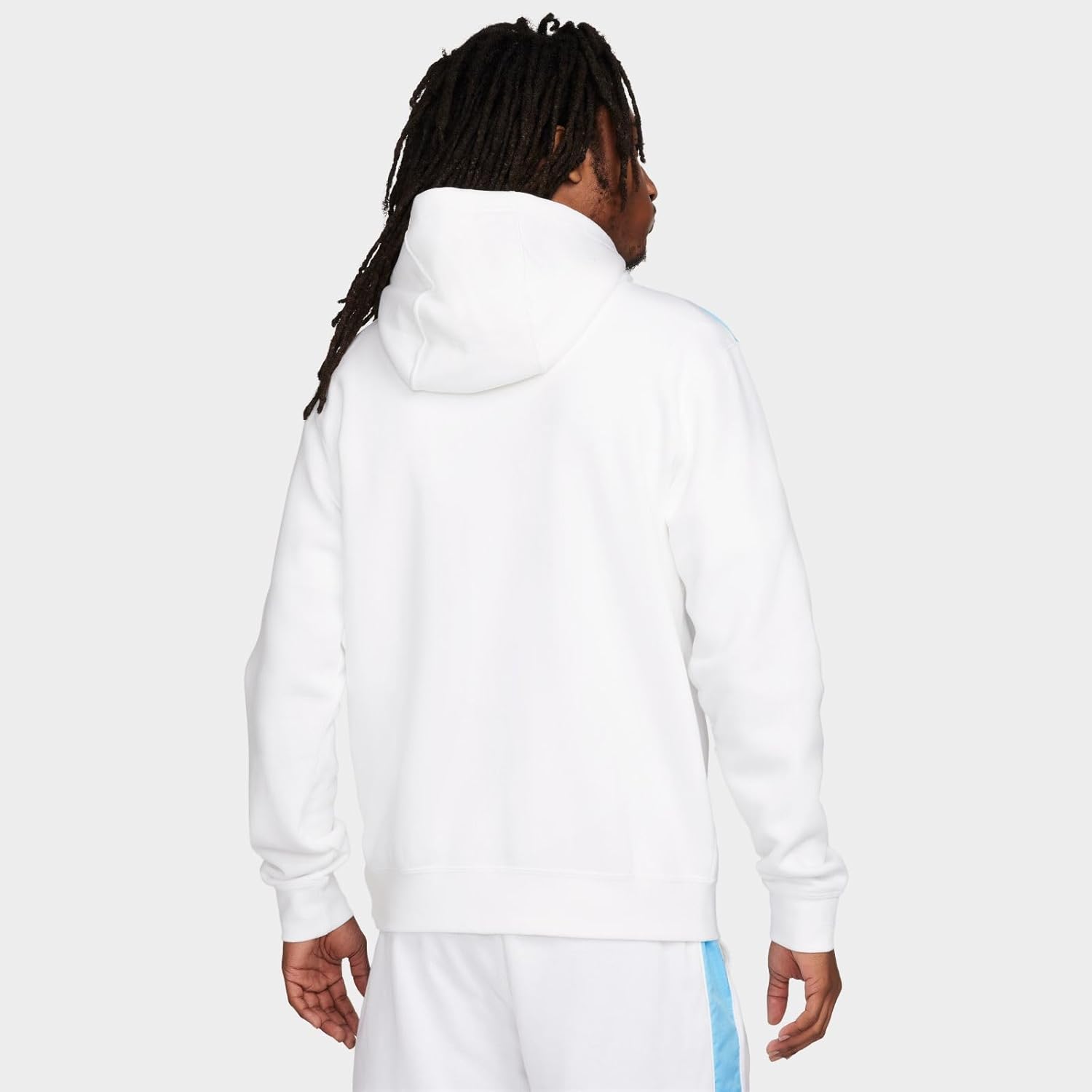 Толстовка Nike M NSW SP FLC Fz Hoodie BB Top Man, White/Aquarius Blue — фото 2