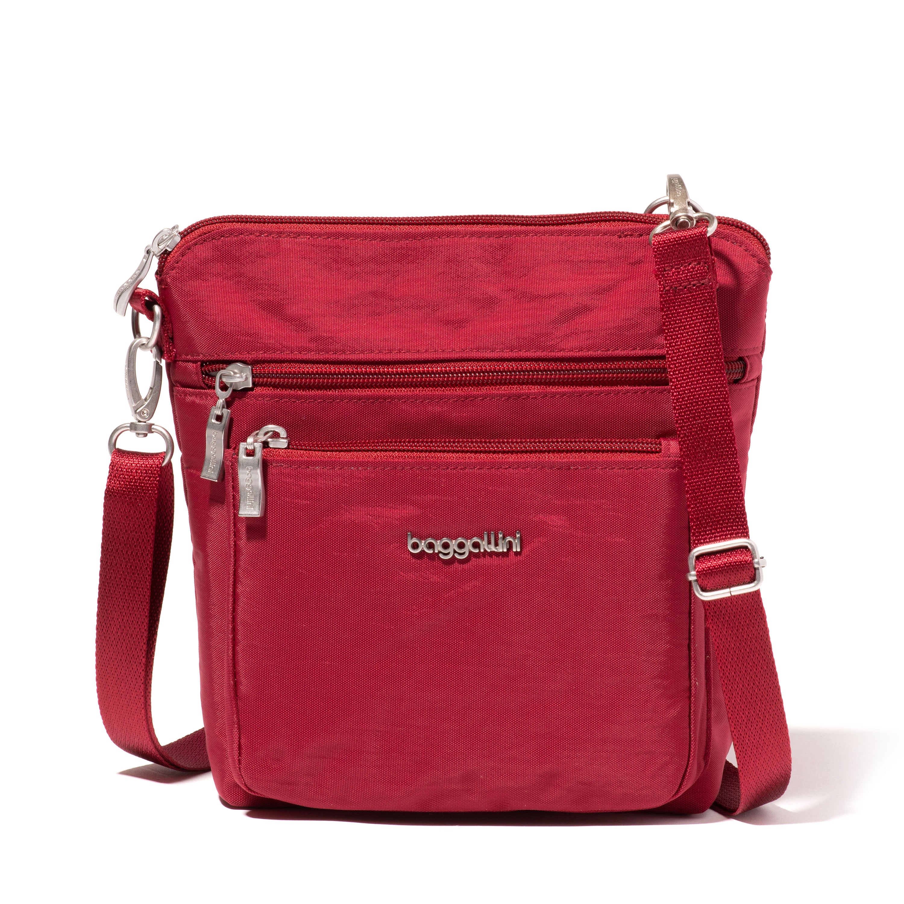 

Baggallini Современная карманная сумка через плечо, цвет ruby red