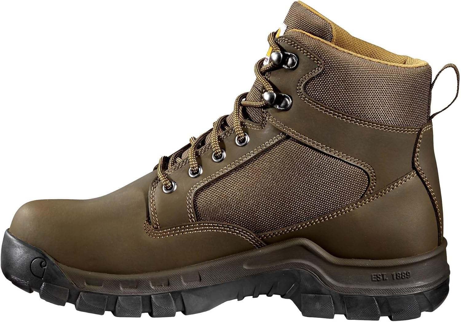 Carhartt мужские 6-дюймовые строительные ботинки Rugged Flex со стальным носком, Dk Brown Leather & Synthetic — фото 4
