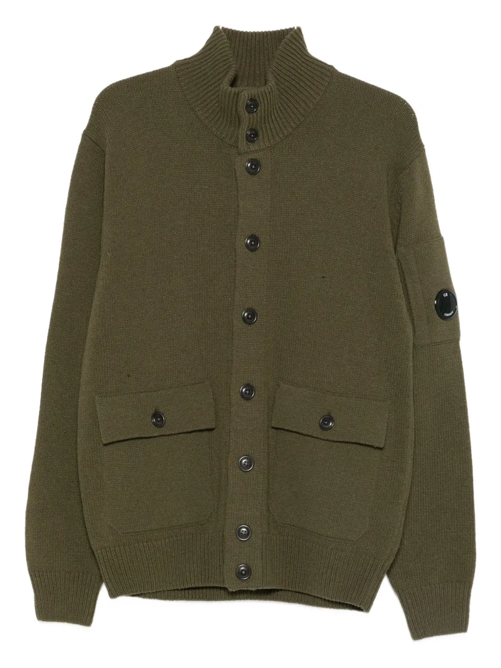 

Кардиган с карманом и линзой C.P. Company, зеленый