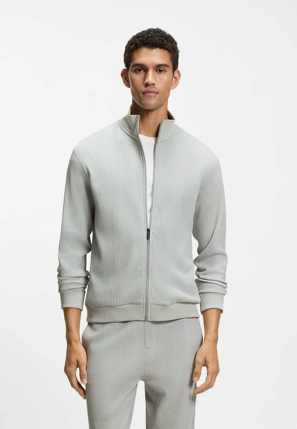 Структурированная куртка на молнии пижамный топ Boss, Light Grey Two