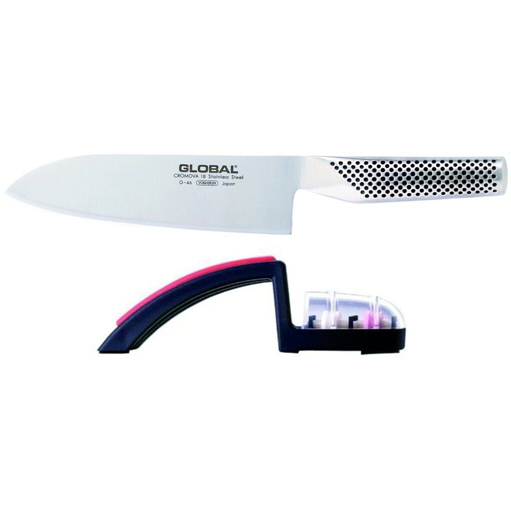

Стартовый набор Global Нож Santoku с minoSharp