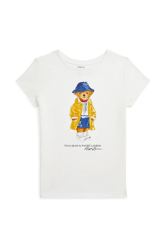 

Детская хлопковая футболка Polo Ralph Lauren, белый