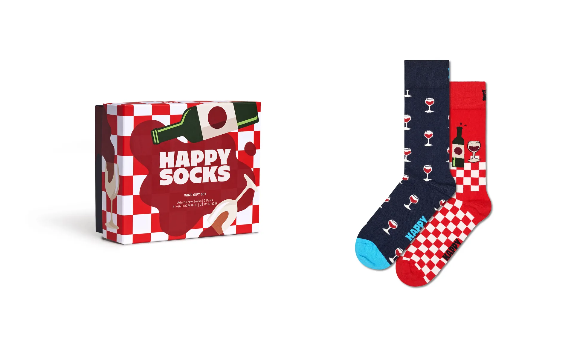 

Длинные носки Happy Socks (коробка, 2 шт.) с праздничными мотивами, цвет Blau/Rot Gemustert