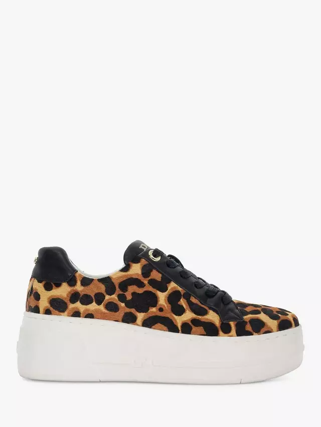 

Кроссовки Dune Episode Leather Leopard Detail Flatform, цвет brown/multi