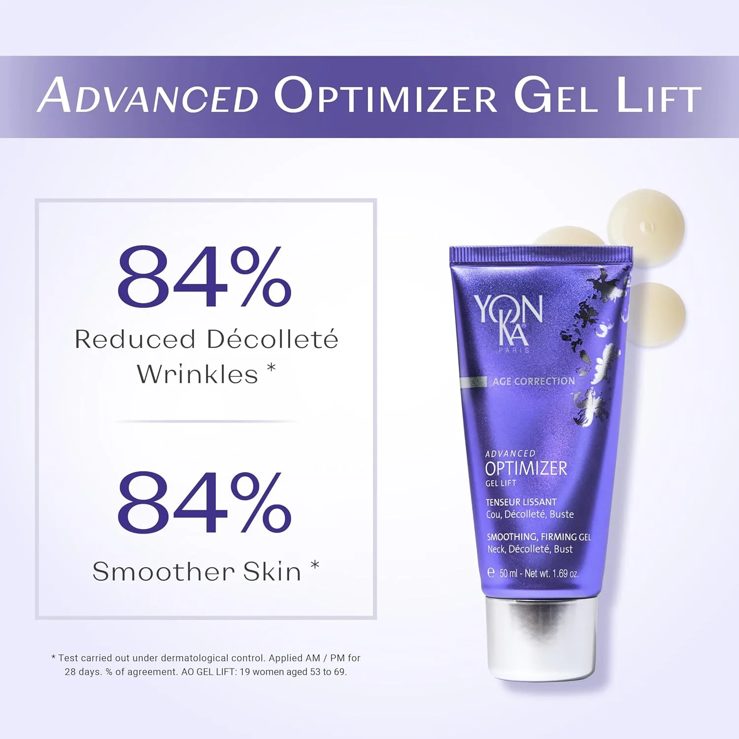 Yonka Advanced Optimizer Lift Gel | Антивозрастной крем для шеи, придающий форму и подтягивающий кожу | Морской коллаген и гиалуроновая кислота | С лифтинг- и разглаживающим эффектом | 1,69 унции — фото 3