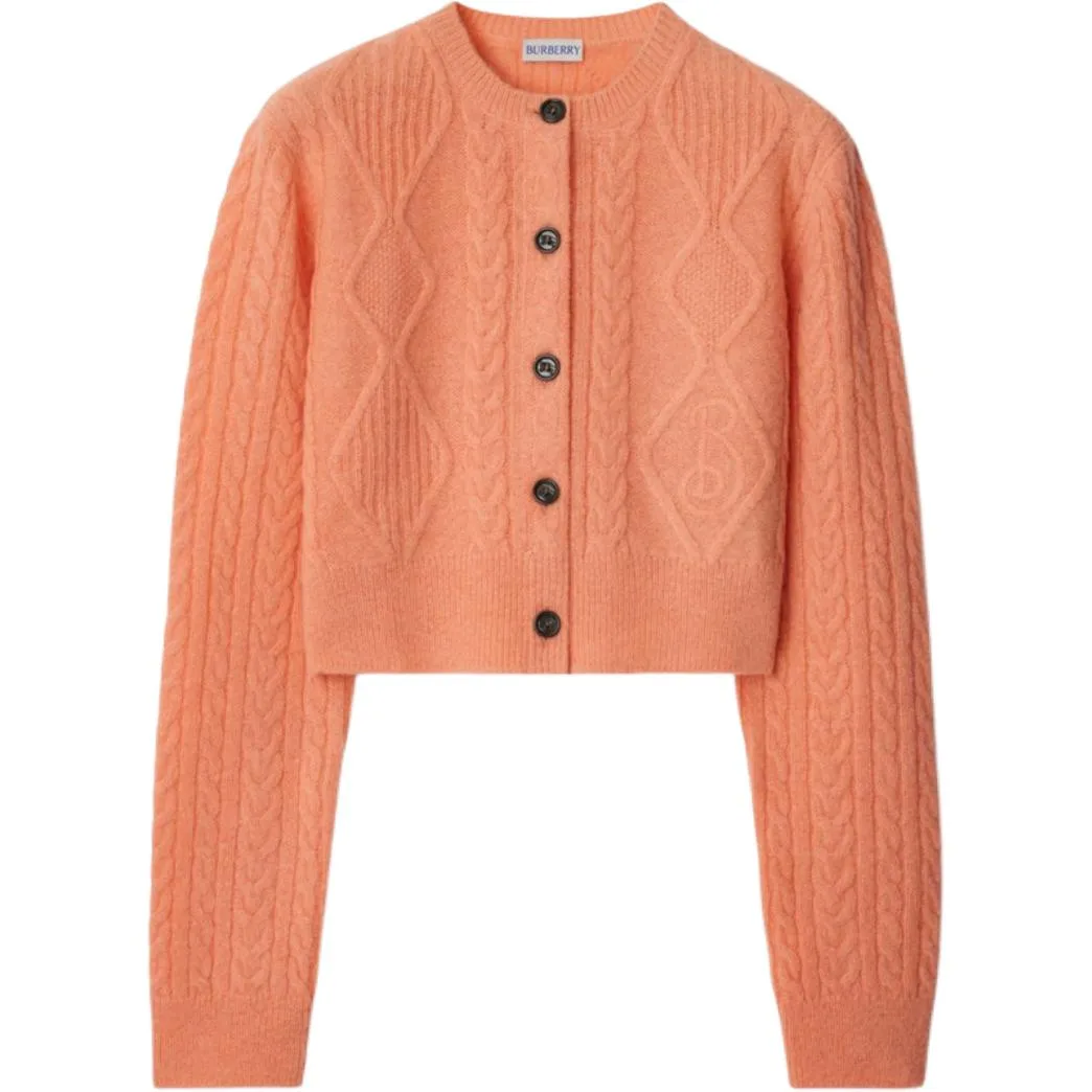 Кардиган Burberry, женский, нежно-розовый