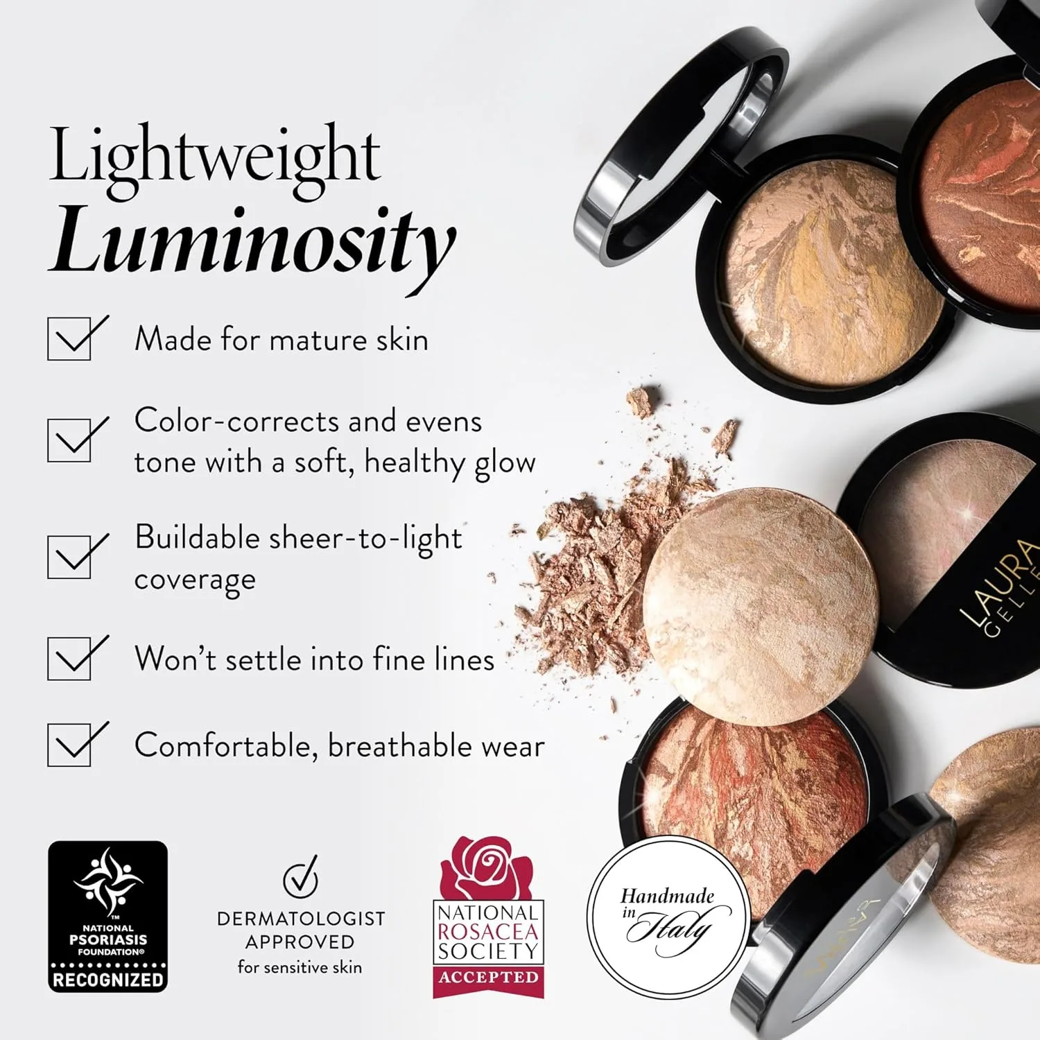 Запеченная тональная основа LAURA GELLER NEW YORK Balance-N-Glow Illuminating Foundation - Легкая - Наслаиваемая, от полупрозрачного до легкого покрытия - Сатиновый финиш, 03 Light — фото 3