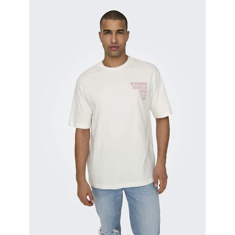 

Футболка Only & Sons Kenny Rlx Text, бежевый