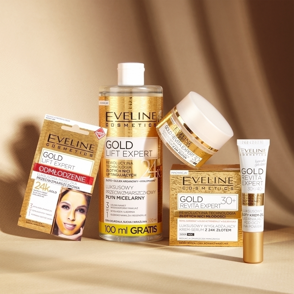 Маска для лица Eveline Cosmetics — Омолаживающая Gold Lift Expert «три в одном», 7 мл — фото 2