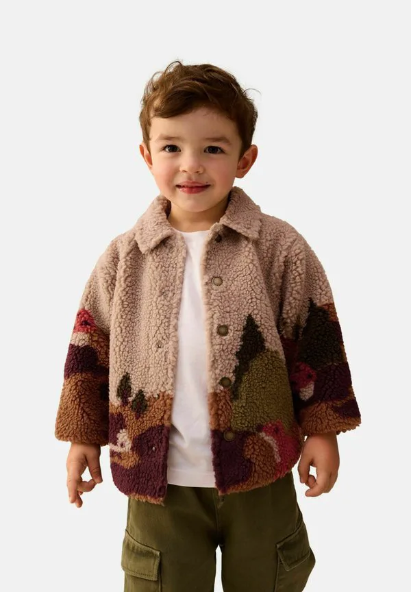 Флисовая куртка борг Next, Neutral Scenic Print