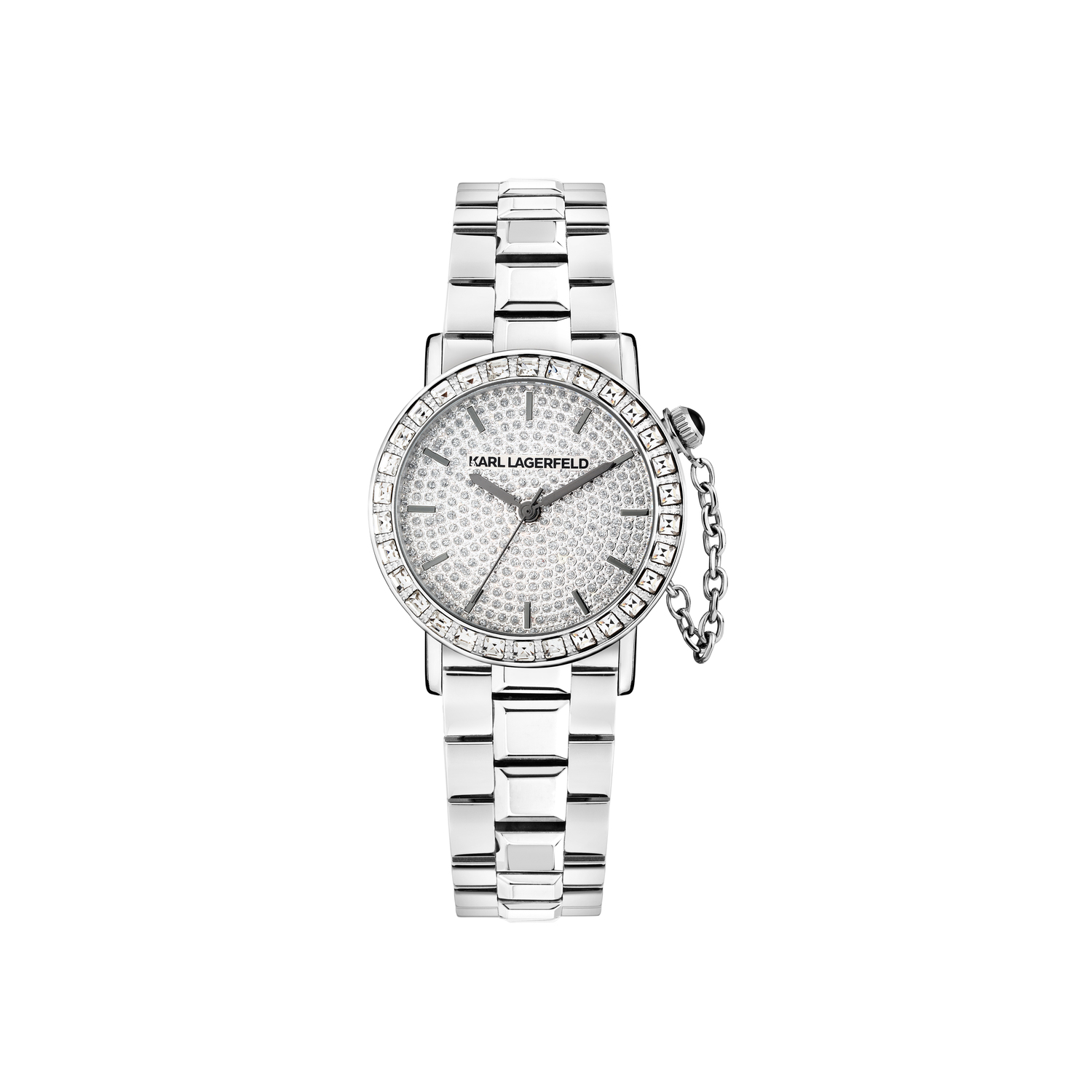 

KARL LAGERFELD / Karl Lagerfeld Jeans Часы KARL LAGERFELD Crystal Collection Wrist Watch Quartz Movement Steel Strap 33mm Black Dial Women's Watch Gift Box, Silver Baby's Breath R0553100506