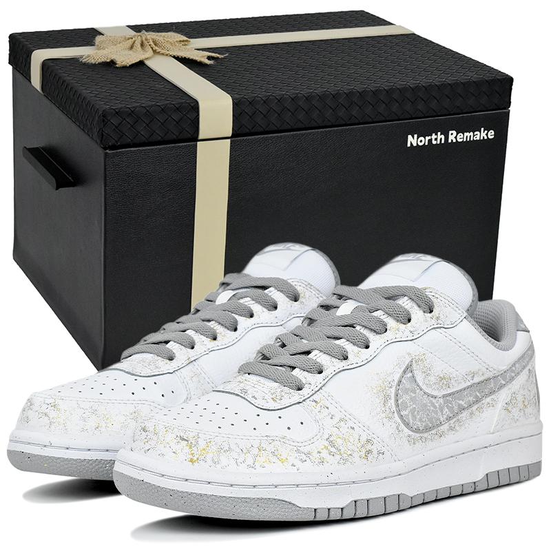 

Большие устойчивые к истиранию низкие скейтерские кроссовки men's Nike, серо-белый