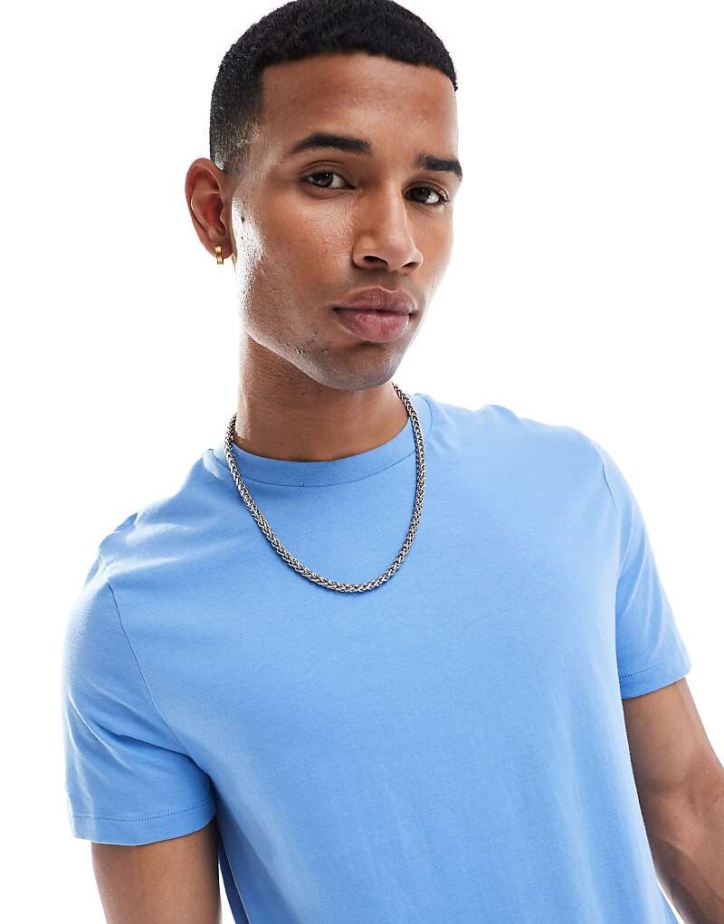

ASOS DESIGN – Essential – синяя футболка с круглым вырезом