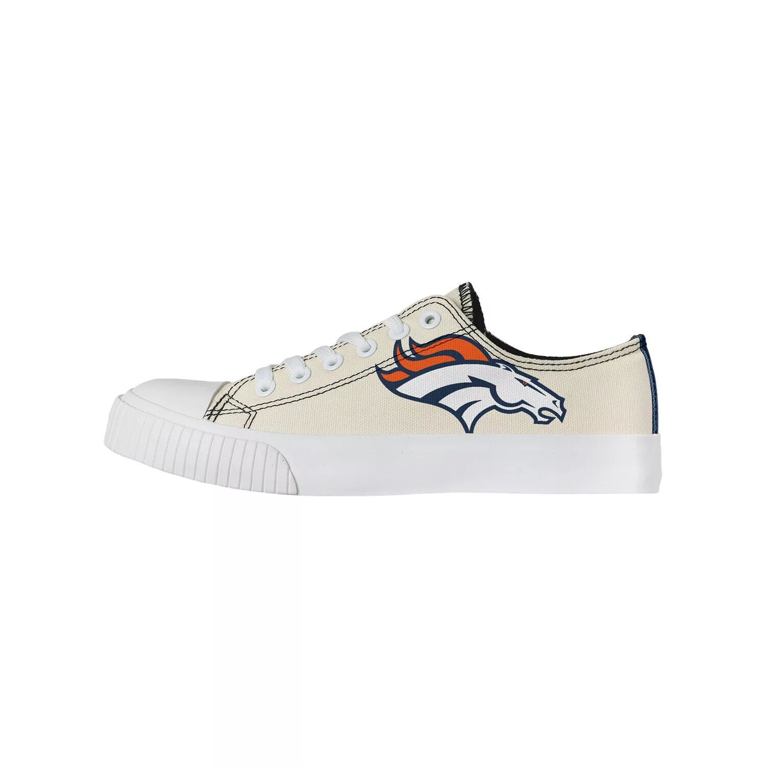 

Женские низкие парусиновые туфли FOCO кремового цвета Denver Broncos, Бежевый, Женские низкие парусиновые туфли FOCO кремового цвета Denver Broncos