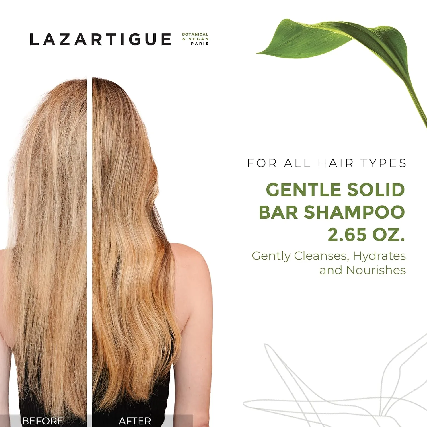 Твердый шампунь Lazartigue Gentle, масло финиковой пальмы, питает и очищает, веганский, без сульфатов и силиконов, 70 г. — фото 2