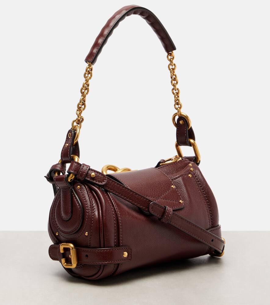 Маленькая кожаная сумка через плечо Paddington Chloé, Crafty Brown — фото 4