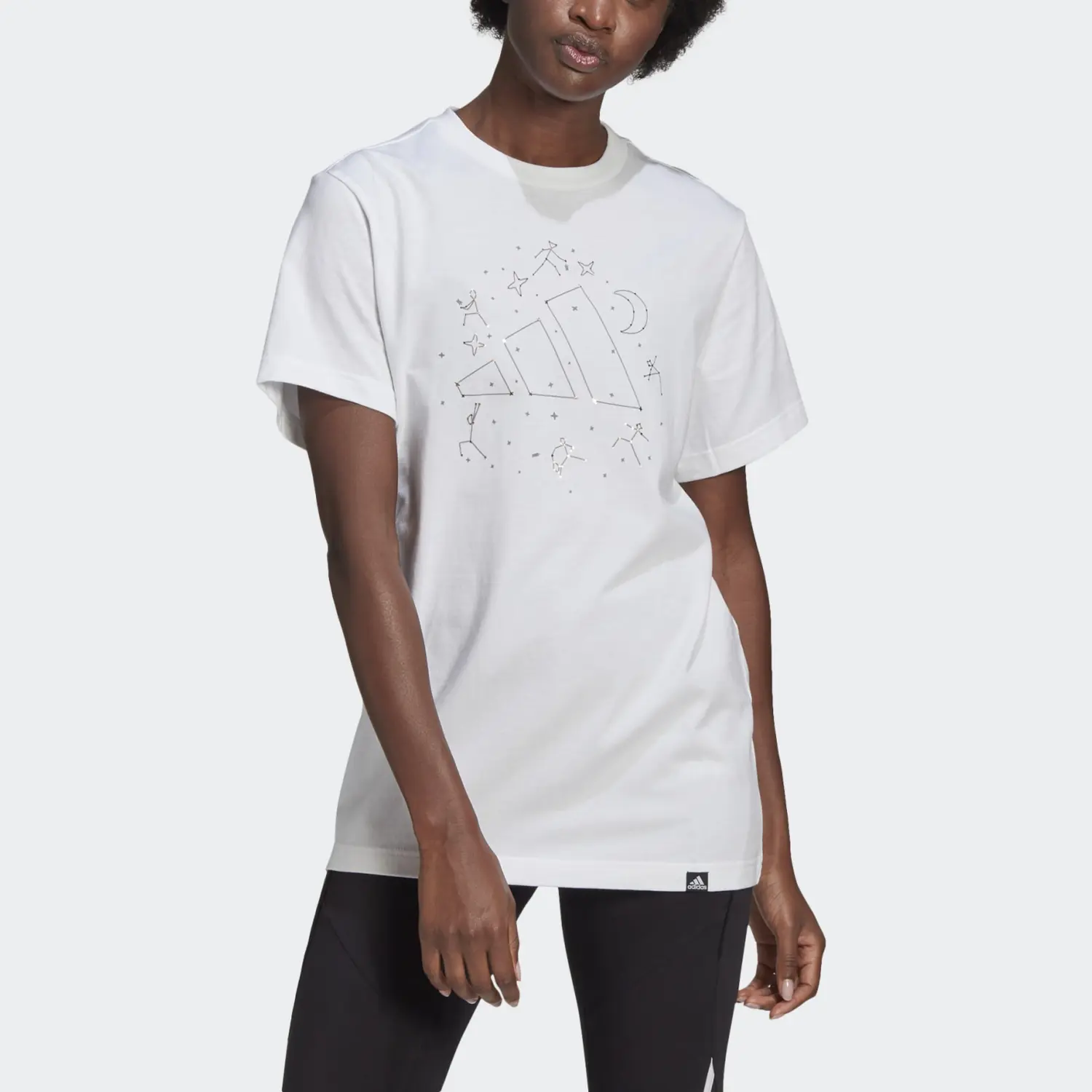 Футболка Adidas женская белая — фото 4