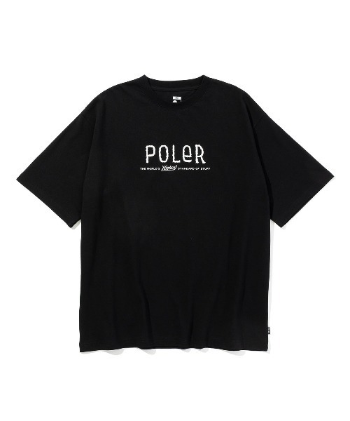 

Футболка свободного кроя с меховым принтом POLeR, черный