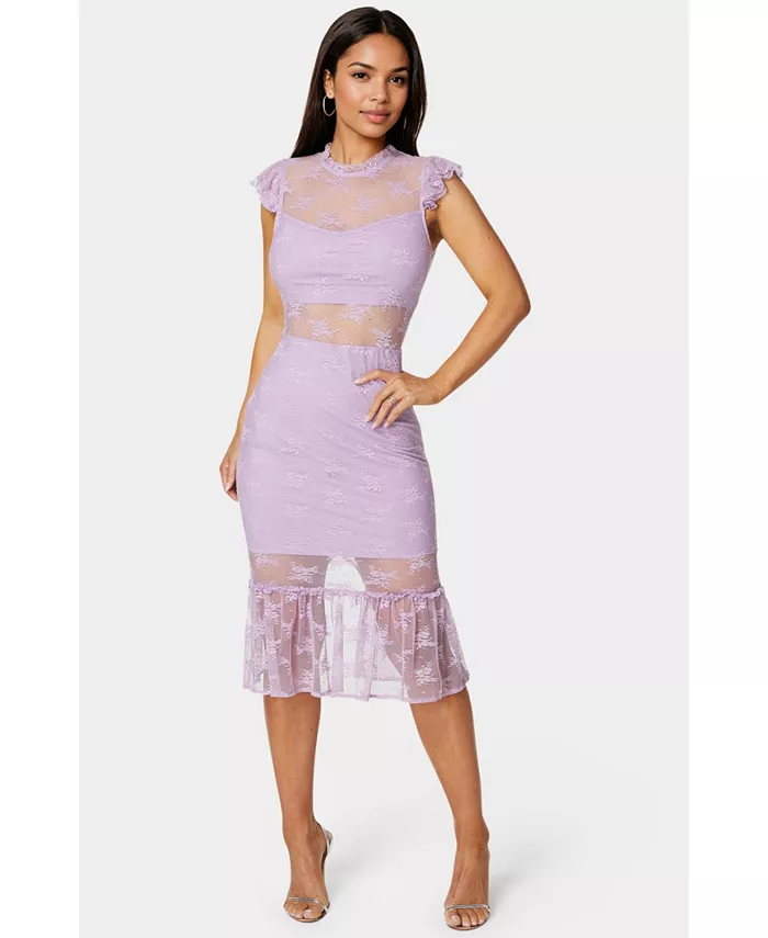 

Женское миди-платье Illusion Lace Bebe, фиолетовый