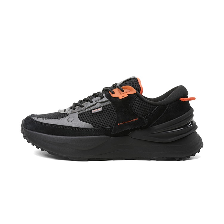 

Нескользящие дышащие низкие повседневные туфли для мужчин LPMX, Black Orange