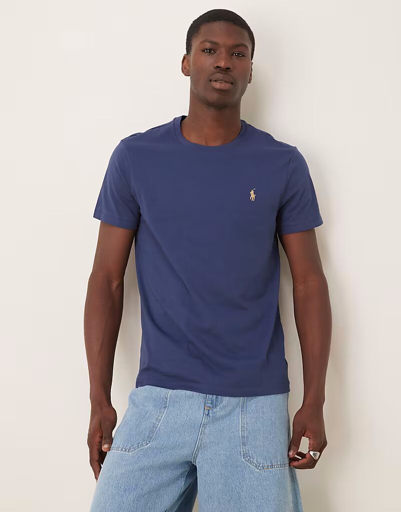

Футболка с логотипом Polo Ralph Lauren в темно-синем цвете
