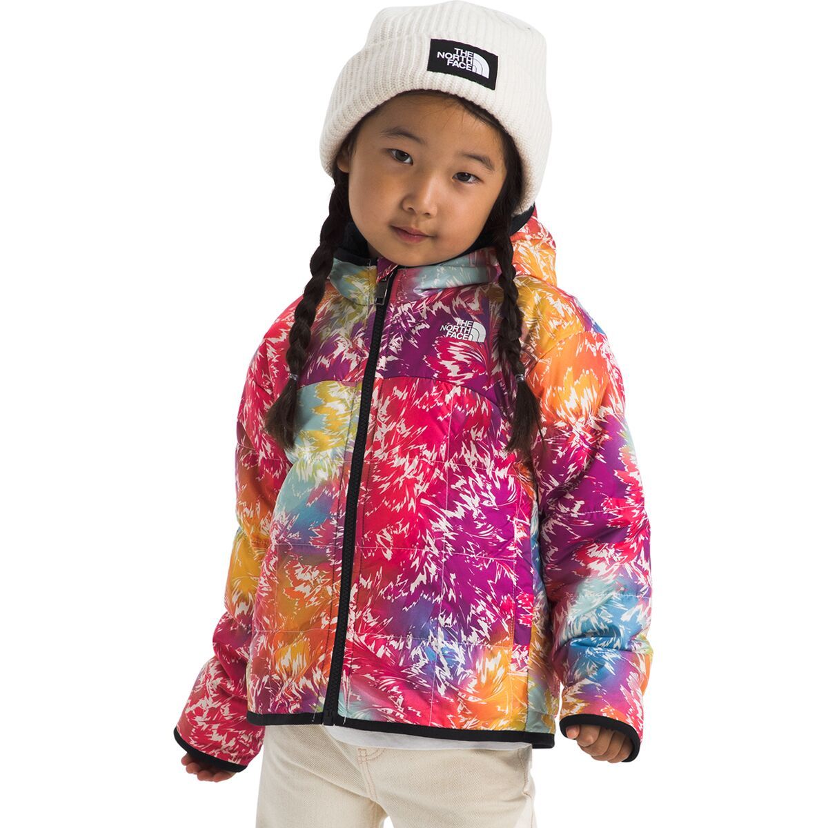 

Реверсивная худи с капюшоном на молнии Shasta для девочек The North Face, цвет radiant poppy blowing wind print