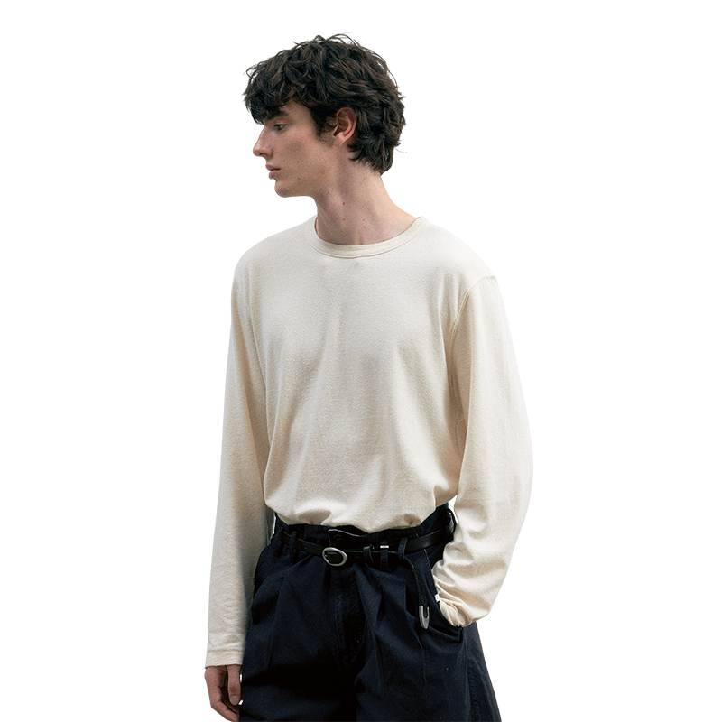 

Хлопковая футболка с длинным рукавом унисекс C2H4, Ecru, Бежевый, Хлопковая футболка с длинным рукавом унисекс C2H4, Ecru