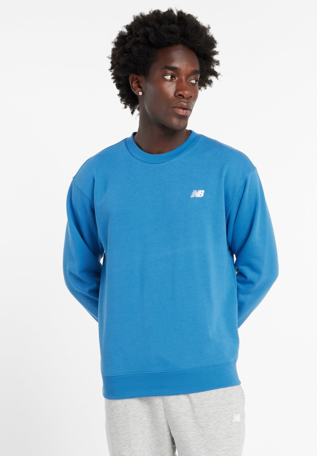 

Толстовка SMALL LOGO New Balance, светло-голубой