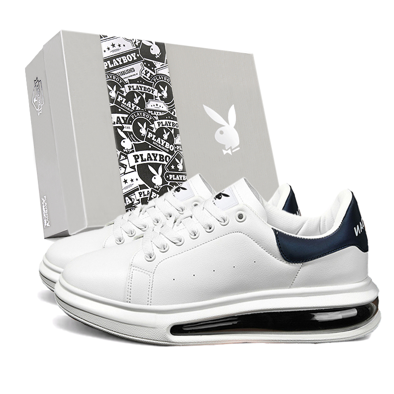 

Playboy Мужские низкие кеды бело-голубые, цвет White Blue