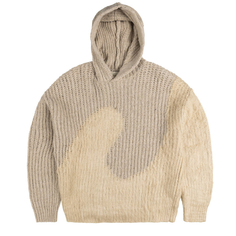 

Худи silk swirl knit hoodie Erl, серый
