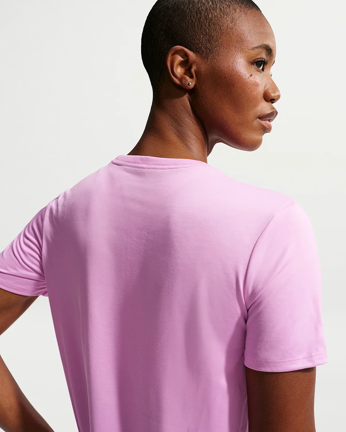 Женская футболка Nike Dri-FIT с принтом, Light Magenta/White — фото 2