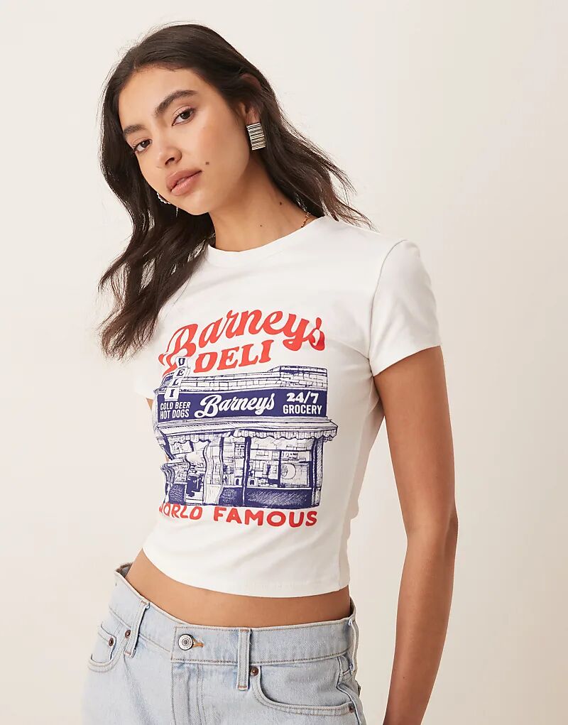 

Детская футболка ASOS DESIGN с принтом New York Deli белого цвета