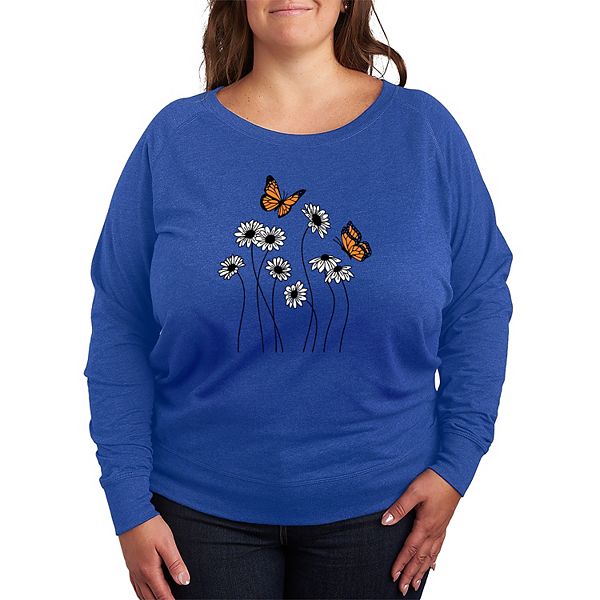 

Футболка с длинным рукавом French Terry Plus Size Wildflower Garden Licensed Character, Heather Royal Blue, Синий, Футболка с длинным рукавом French Terry Plus Size Wildflower Garden Licensed Character, Heather Royal Blue