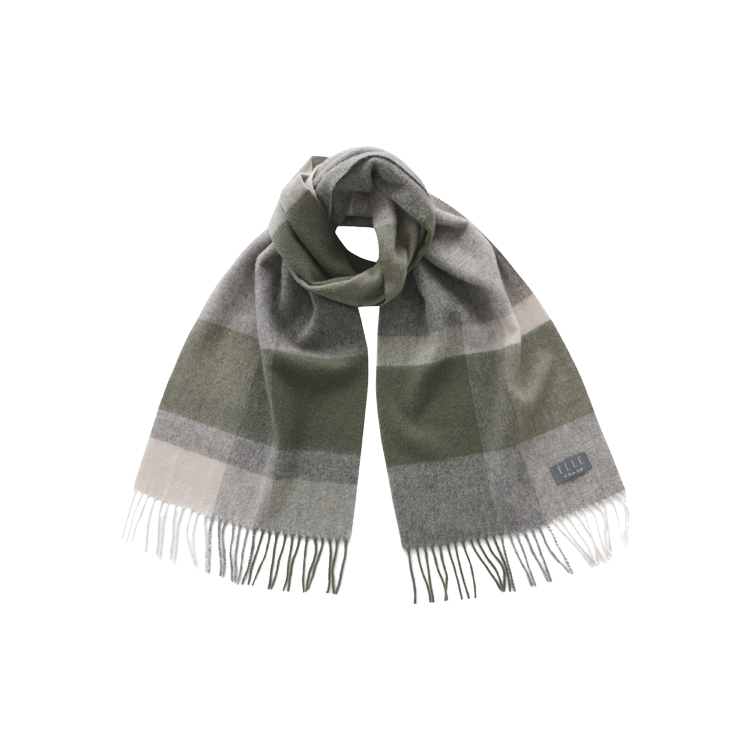 

ELLE Вязаный шарф женский, Gray Green Plaid (180*30CM)