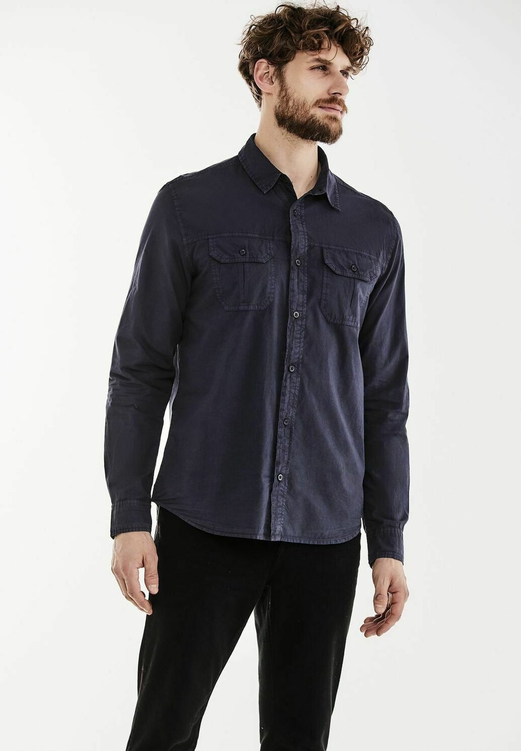 

Рубашка IN WASHED OPTIK Street One MEN, цвет blau
