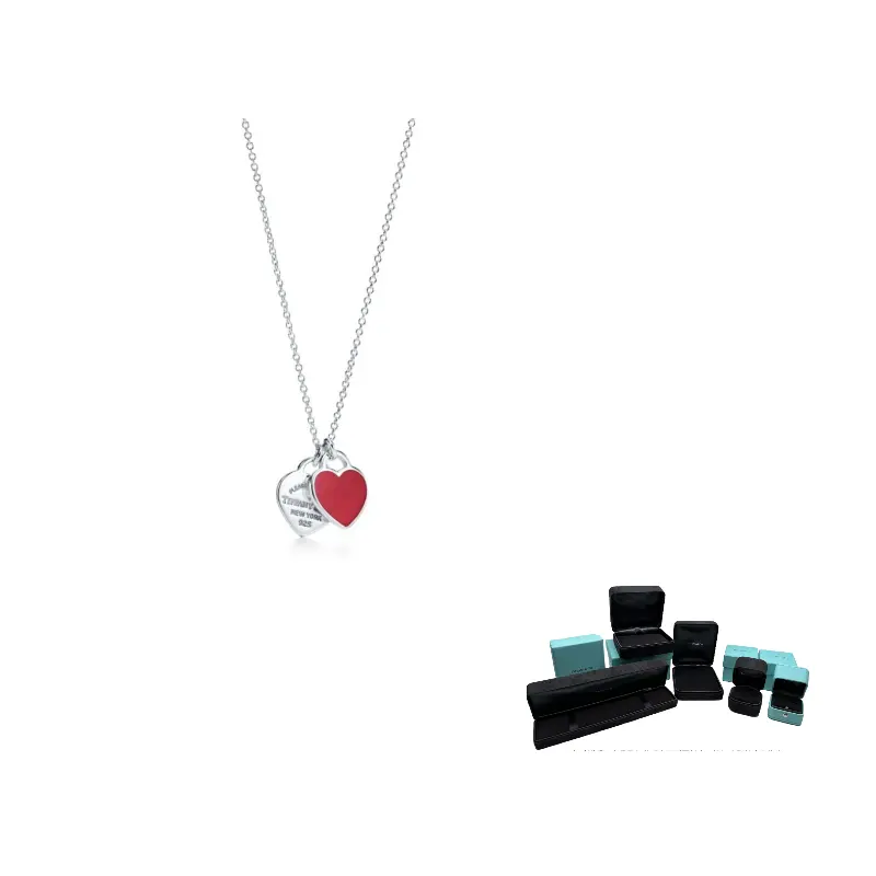 

TIFFANY & CO. Кулон из стерлингового серебра 925 пробы с красной эмалью Return To Tiffany