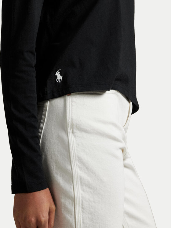 Блузка classic fit 211967103002 Polo Ralph Lauren, черный — фото 4