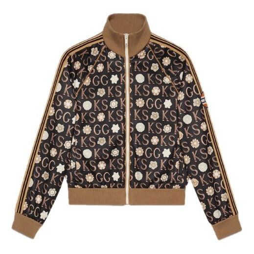 

Куртка ks gg patterned track jacket 'black ivory' Gucci, черный