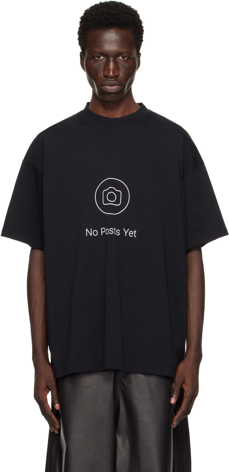 

Обычная футболка «No Posts» VETEMENTS, черный