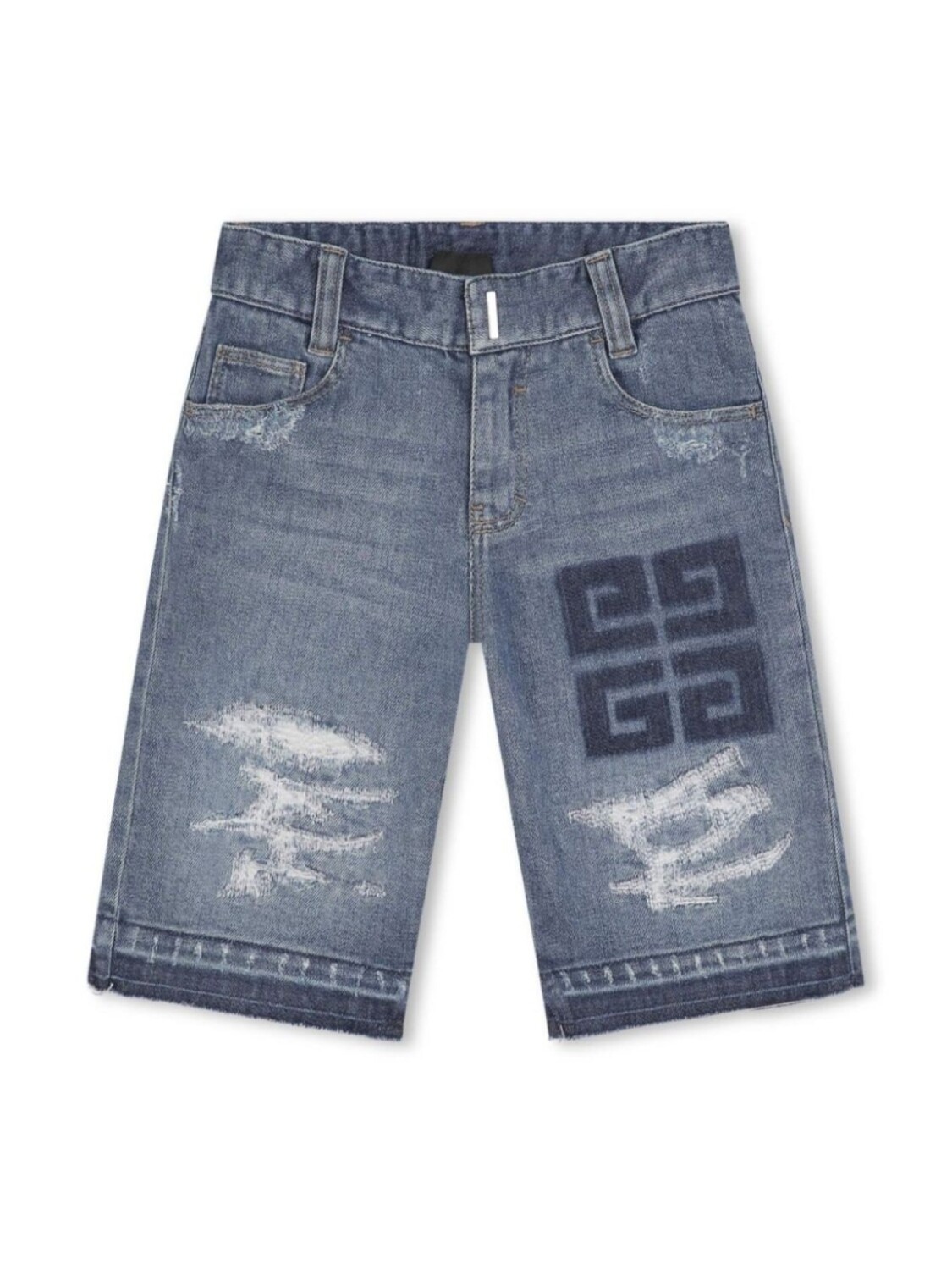 

Givenchy Kids джинсовые шорты с логотипом 4G, синий