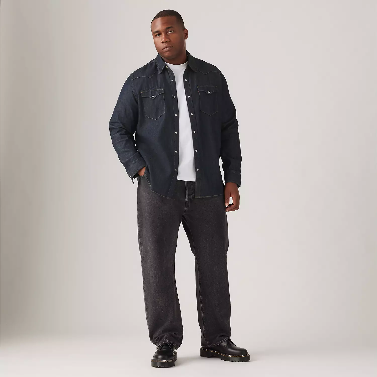 

Мужские джинсы оригинального кроя 501 (большие и высокие) Levi's, черный