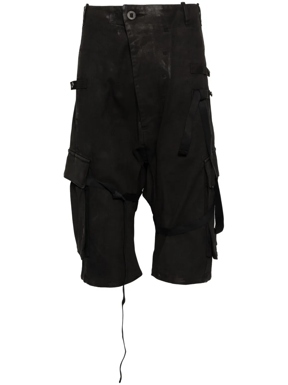 

Шорты карго с эффектом потертости Boris Bidjan Saberi, черный