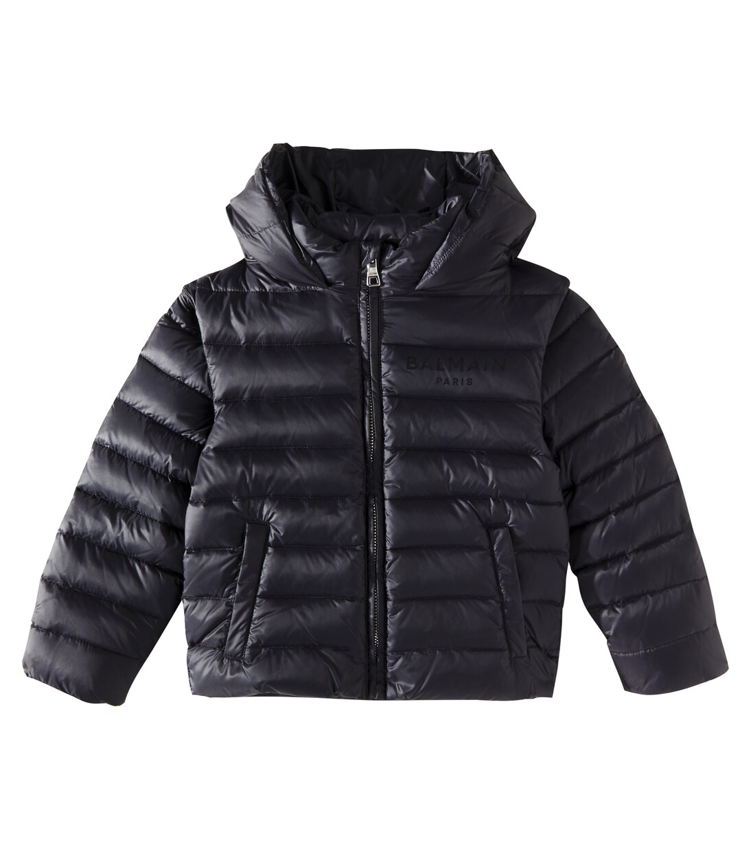 

Технический пуховик Balmain Kids, черный