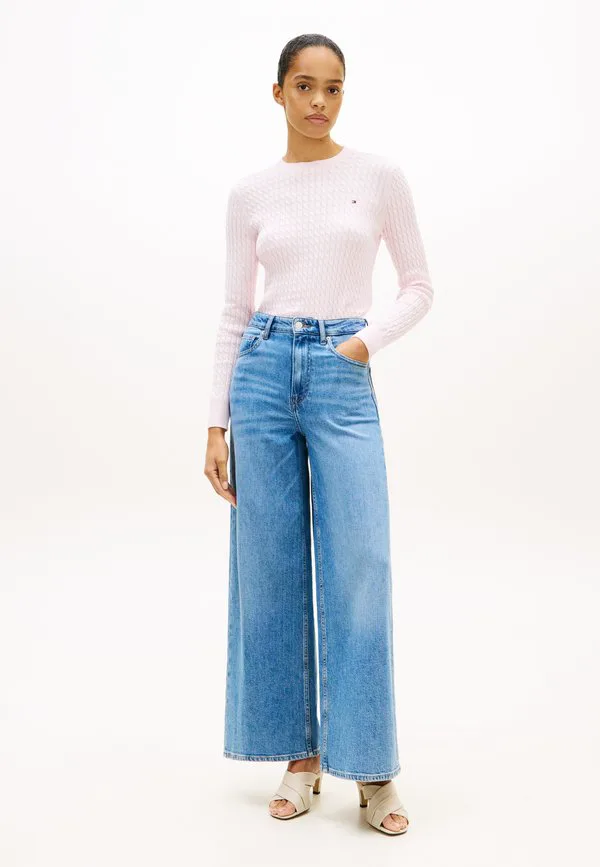 Свитер с круглым вырезом и косами Tommy Hilfiger, Light Pink — фото 2