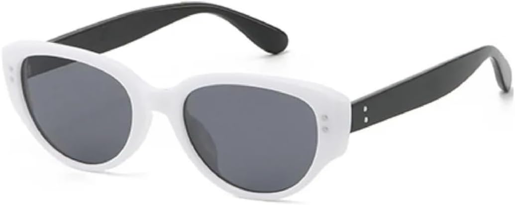 

Солнцезащитные очки с защитой от УФ-излучения UV400 | Панк-стиль «кошачий глаз», большая оправа | для женщин и мужчин, для занятий спортом на открытом воздухе и вождения DSVIGF, White-black