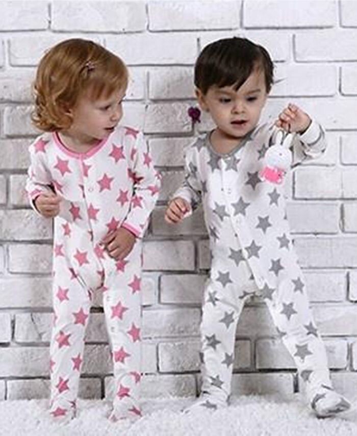 Комбинезон со звездами для маленьких мальчиков и девочек Earth Baby Outfitters, белый — фото 4